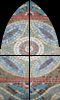 Glass mosaic (rod), St Catherine's Church, Baglan Port Talbot Wales.